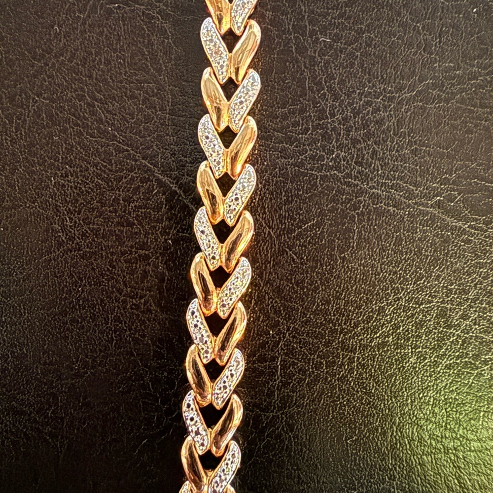 925 Sterling Silver gold tone Women's Bracelet 10.91 grams